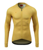 Santic Awani Men's Long Sleeve Cycling Jersey Navy, Green and Yellow