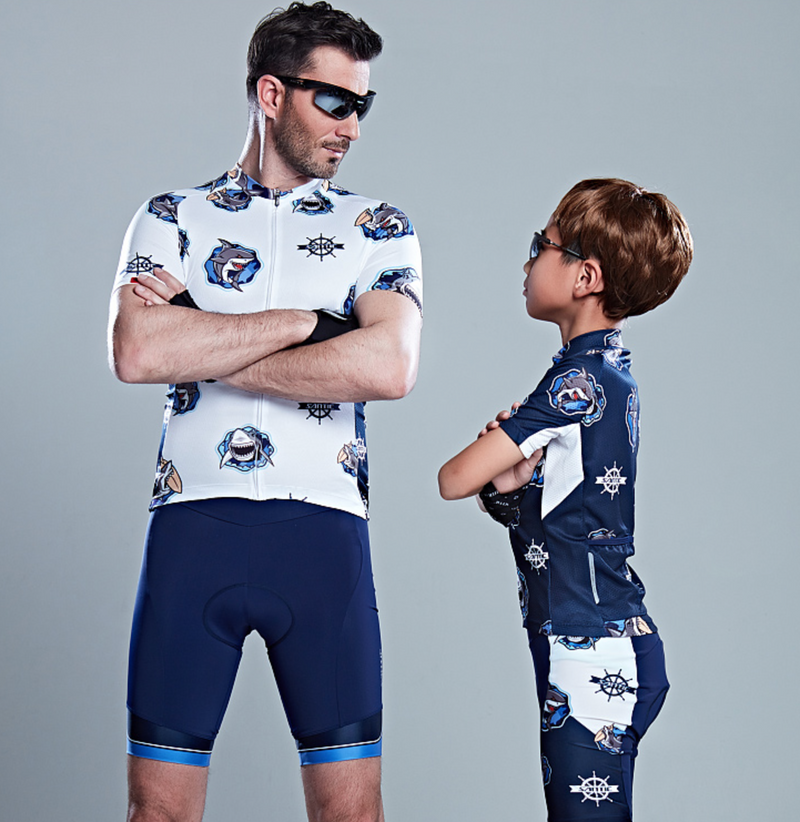 Santic Kids Little Shark Junior Cycling Kit For Boys
