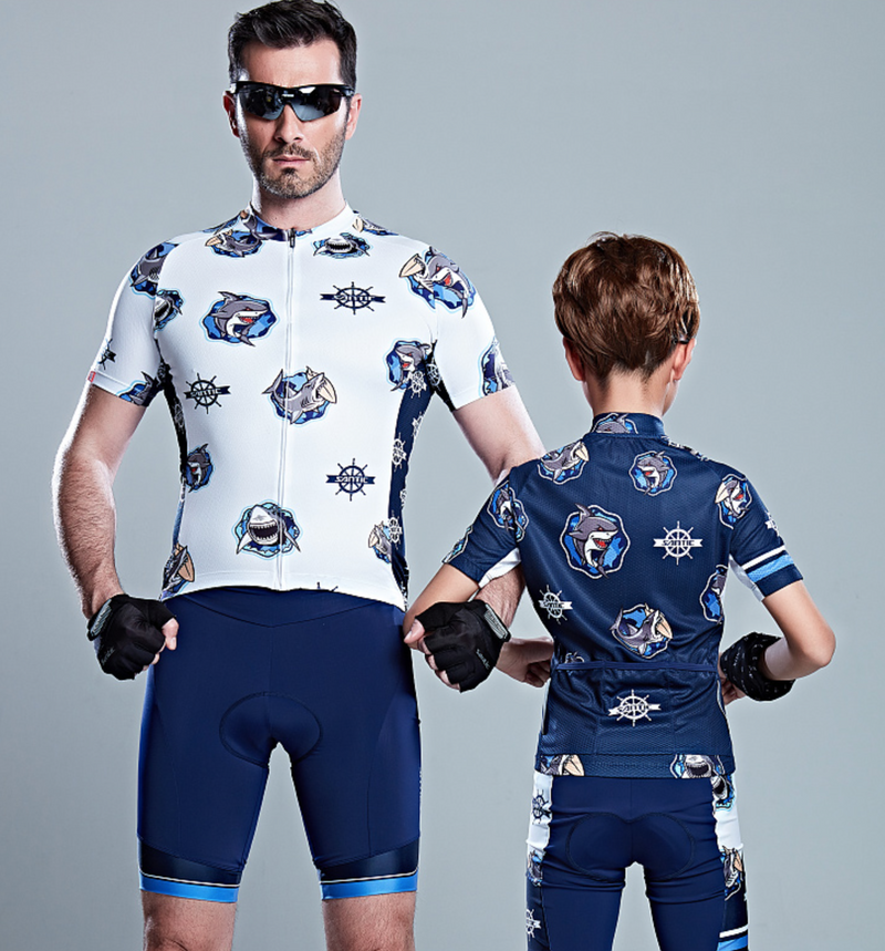 Santic Kids Little Shark Junior Cycling Kit For Boys