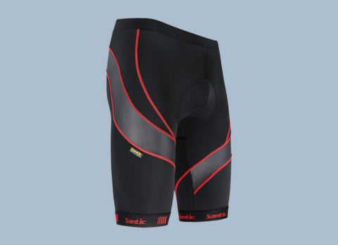 Santic Sonic Men's Cycling Shorts available in red and black